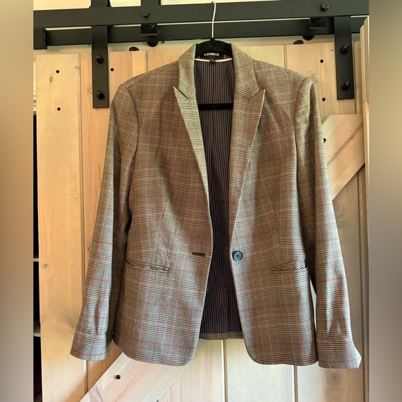 Express Jackets & Blazers - Express Tailored Plaid Blazer